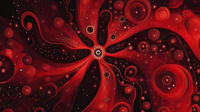 Abstract red background representing hunger, abstract, ravenous. Starweave. Illustration