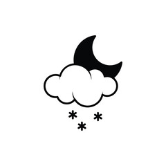 Night Light Snow vector icon