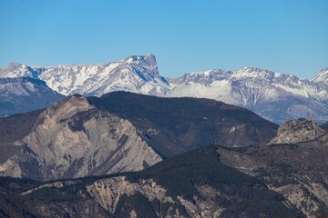 pic de Bure depuis la montagne de Jouère