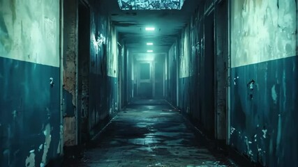 Dark and eerie abandoned corridor reveals the haunting past of a forgotten location
