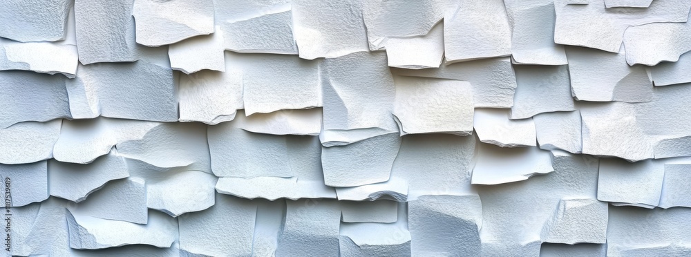 Aufkleber randomly arranged white cube boxes on a block background wallpaper banner, with areas designated for