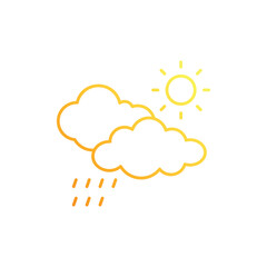 Drizzle With Sun  vector icon