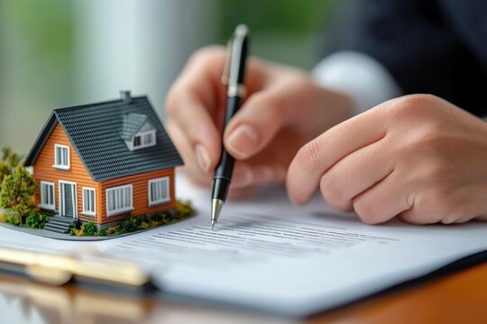 Signing a Real Estate Contract by a Businessman