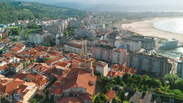 Aerial view of the Laredo, Cantabria, northern Spain.