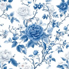 Fototapeta premium A modern design of grey flowers on a seamless white background