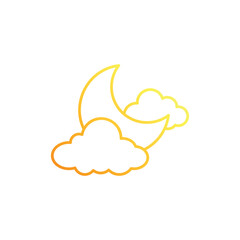 Night Overcast vector icon