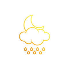 Night Light Rain vector icon