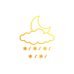 Night Moderate Snow vector icon