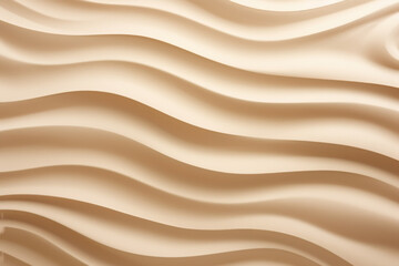 Fototapeta premium Soft waves of textured wall panel create an elegant ambiance in contemporary interior design