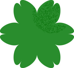 Geometric Flower Shape Sticker With Texture