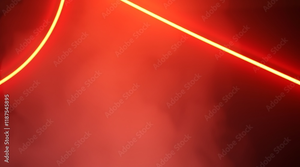 Poster neon glowing lines abstract background. glowing neon moving high-speed wave lines and bokeh lights. 