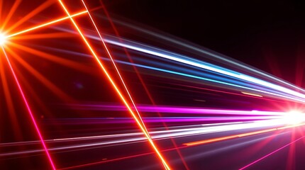 Neon glowing lines abstract background.  glowing neon moving high-speed wave lines and bokeh lights. Data transfer concept. Fantastic wallpaper.