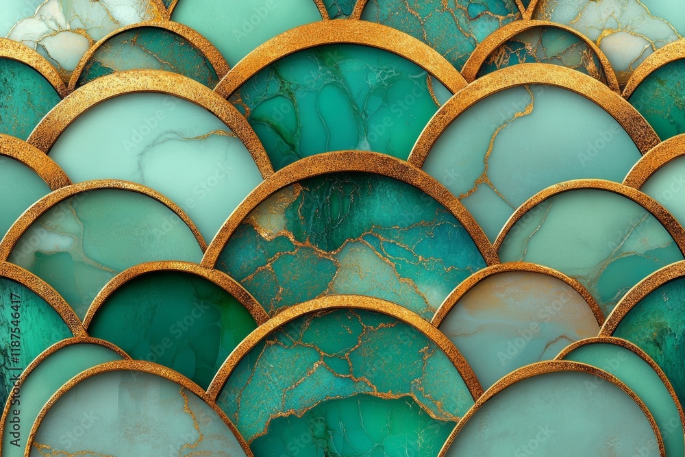 Poster Concept for a background wallpaper using a deep teal stone and minimalistic tile design