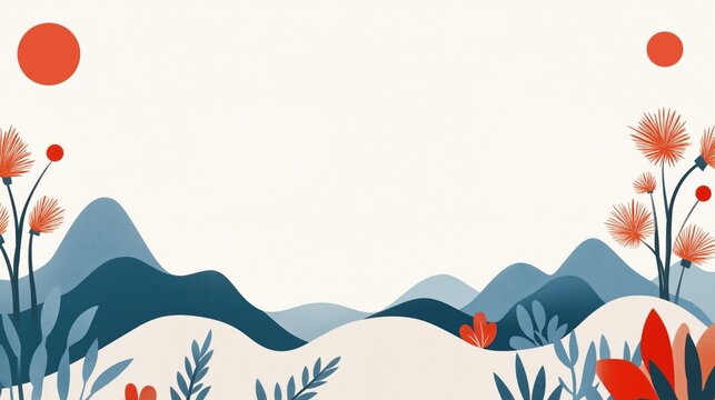 Chinese new year flyer mockup with modern floral design for festive promotions