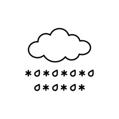 Sleet vector icon