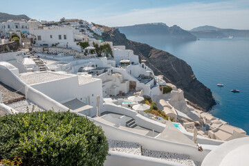 Views from the island of Santorini in Greece