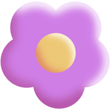 Purple flower illustration 