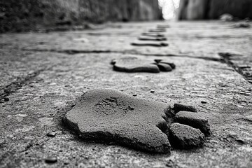 Background design with continuous and repeating gray dog paw prints