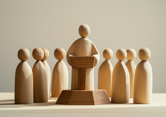 Silhouette of pastor wearing suit with rectangular window frame.