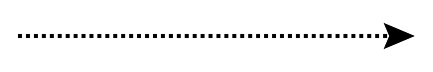 Long straight dashed line arrow