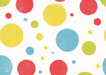 Colorful geometric circles form the background of an abstract retro patterns wallpaper, enhanced with texture design