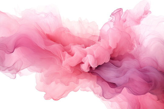 Soft swirling pink and purple abstract smoke clouds created with digital art techniques