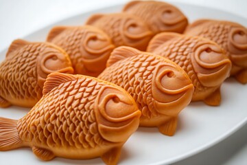Naklejka premium Taiyaki: Japan’s Fun Fish-Shaped Snack