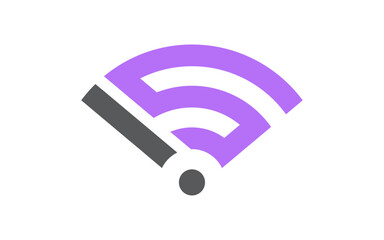 Symbol wifi with I,S initiallogo design
