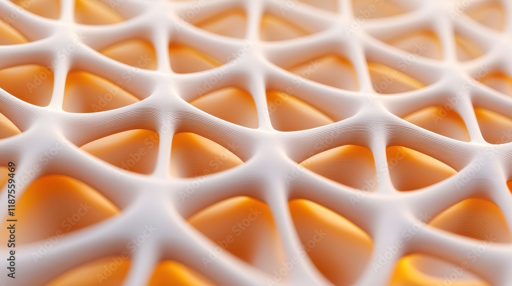 Poster automation of wearable fashion technology concept. a close-up view of an intricate white lattice str