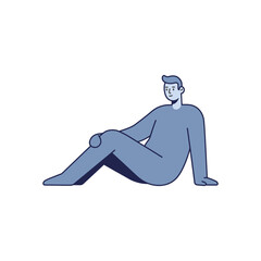 person is sitting on the floor