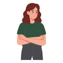 woman with her arms crossed