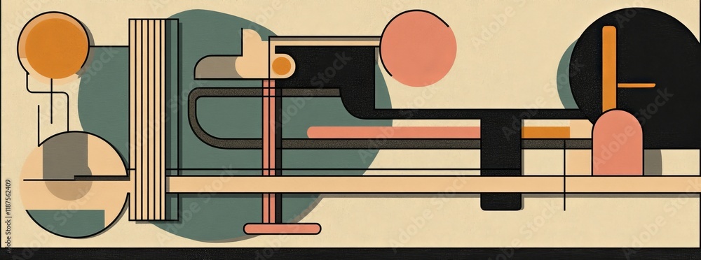 Aufkleber abstract illustration combining dot gradients and halftone patterns
