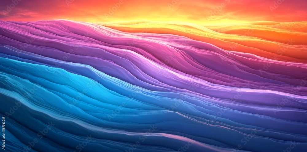 Poster a modern aesthetic with multicolor abstract shapes set against a colorful abstract backdrop