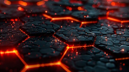 Obraz premium Abstract Hexagonal Lava Texture Wallpaper