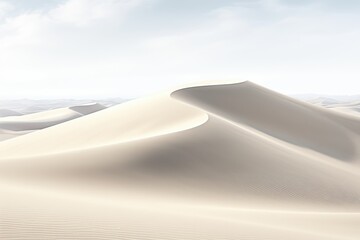 Stunning view of vast sandy dunes under a bright sky in the desert landscape at midday