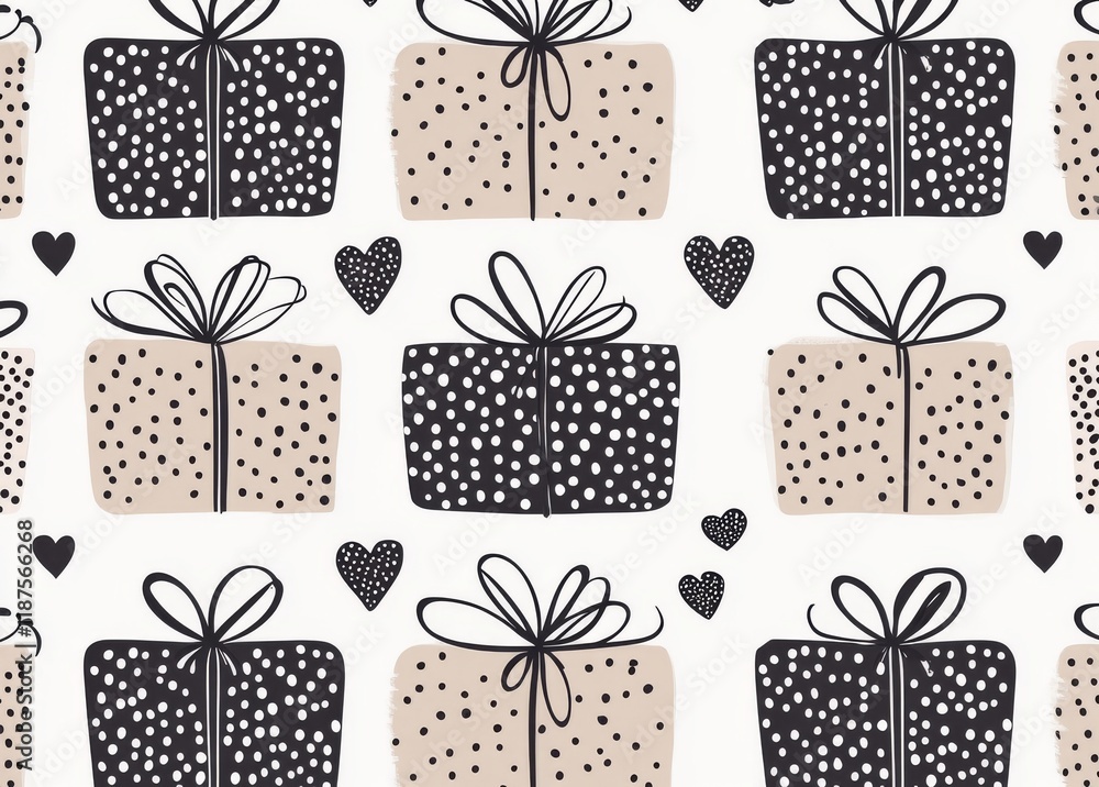 Poster a basic design template includes a random mix of confetti and endearing shapes on a pink backdrop