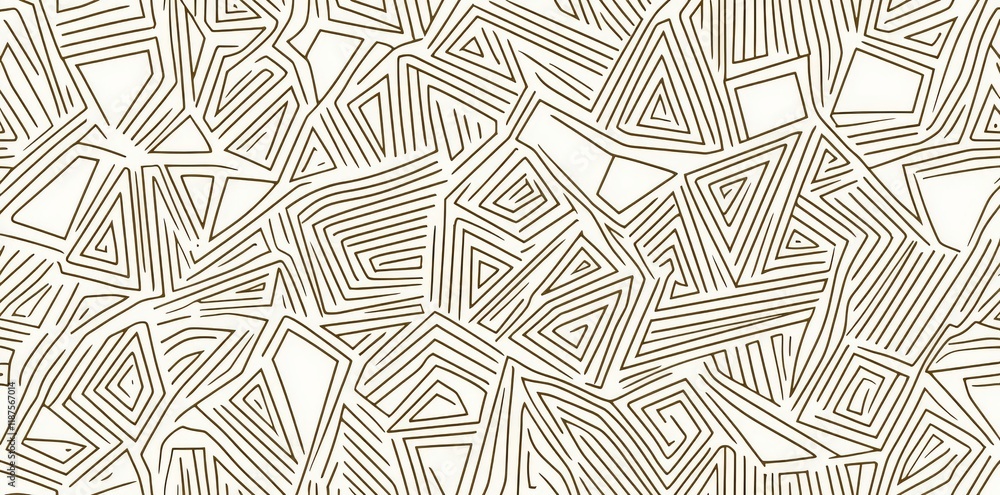 Poster luxury repeat design template featuring modern geometric lines and an abstract golden striped orname
