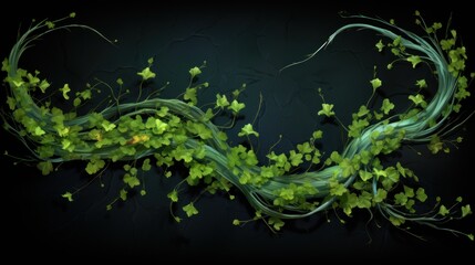 Serene Green Vines: A Whimsical Dance of Nature