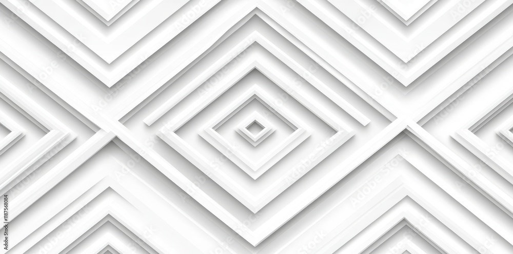 Poster white background with hexagon pattern style, seamless concept