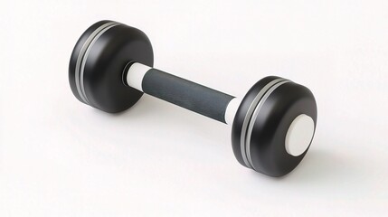 Isolated Dumbbell on White Background for Fitness and Gym Use