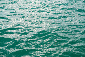 Sea texture. View of ocean waves. Blue water background. Blue ocean water texture background. Surface of the sea.