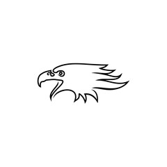 simple bird head silhouette icon
