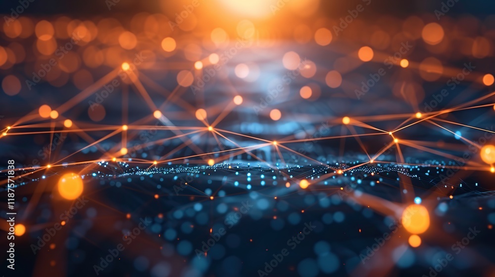 Aufkleber abstract circular network connection background symbolizing digital communication and technology