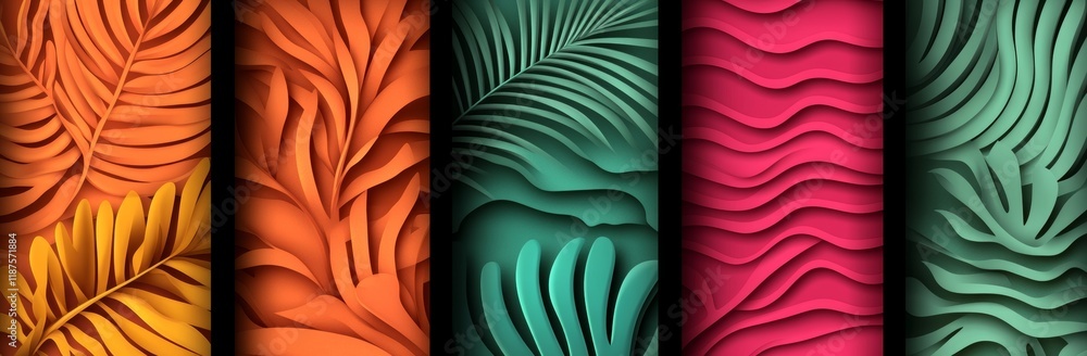 Poster art deco inspired seamless pattern with golden fans and lines in a repeat luxury background for mode