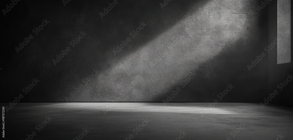 Poster concrete wall and floor texture with soft lighting for modern design presentation and product displa