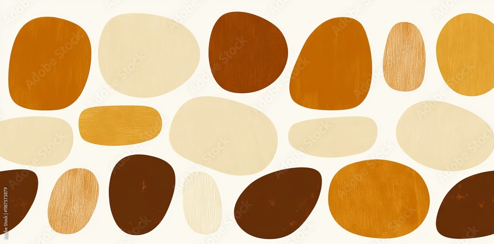Aufkleber a colorful abstract organic shape illustration with a seamless pattern, set against a smooth round s
