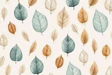 Obraz premium Hand-drawn seamless wall tile pattern, with an abstract design