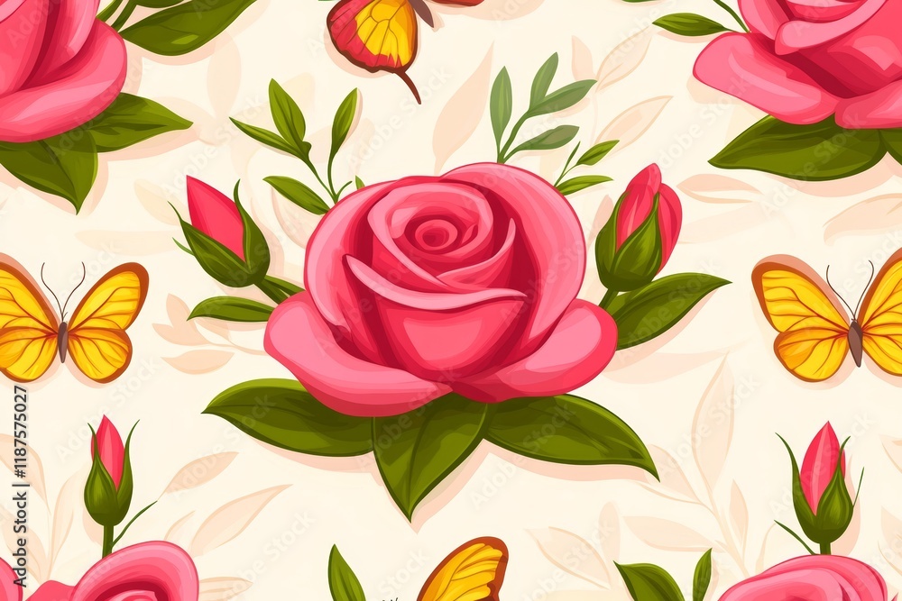 Poster antique botanical toile pattern tapestry. wallpaper background image. created with stock technology