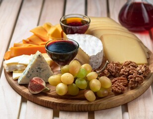 The Symphony of the Seasons in a Four-Season Cheese and Wine Platter