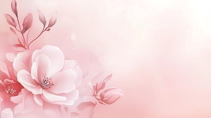 Naklejka premium Delicate Pink Blossoms Softly Blooming on a Gentle Background